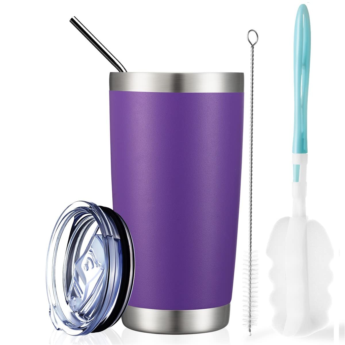 Powder Coated Insulated Coffee Tumbler/Double Wall Vacuum Insulated Travel Mug, Stainless Steel Mug 2