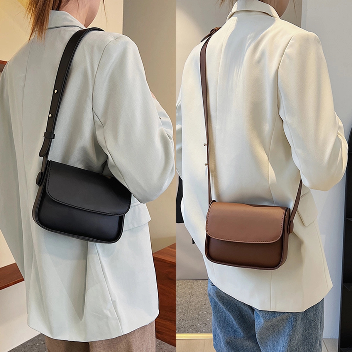 Cute Pu Bag With Wide Shoulder Strap 2