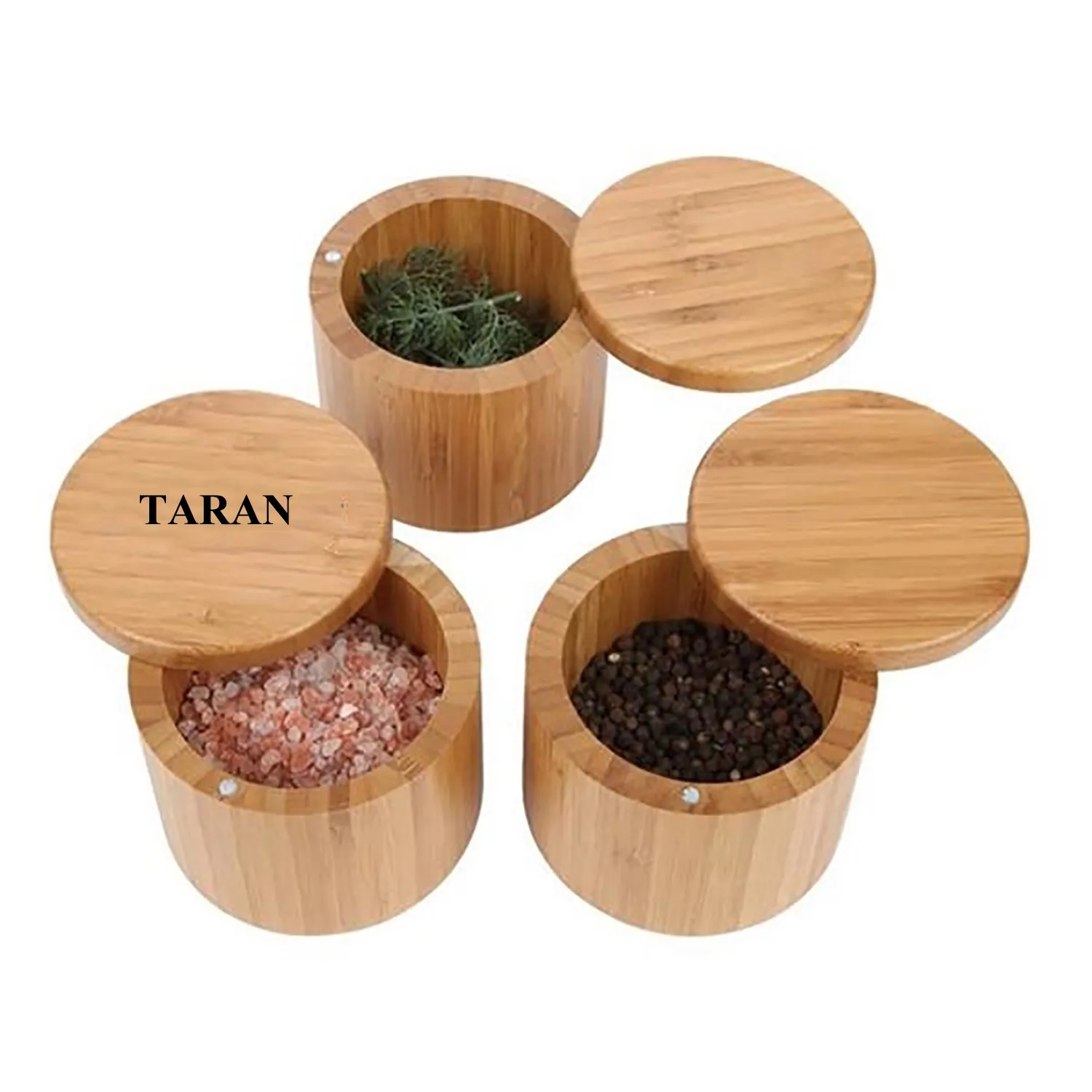 Bamboo Storage Box, with Magnetic Swivel Lid 1