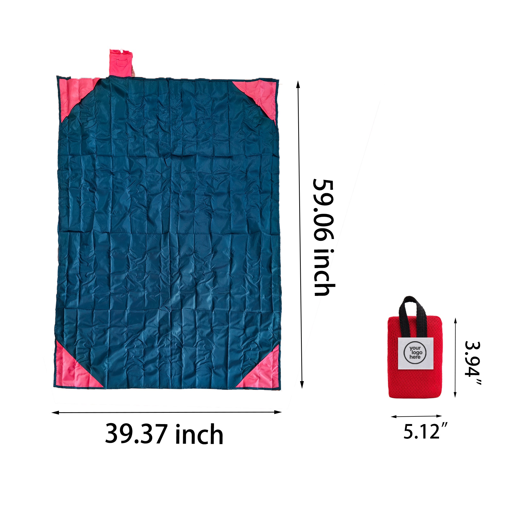 MOQ:100pcs Foldable Outdoor Pocket Blanket 2