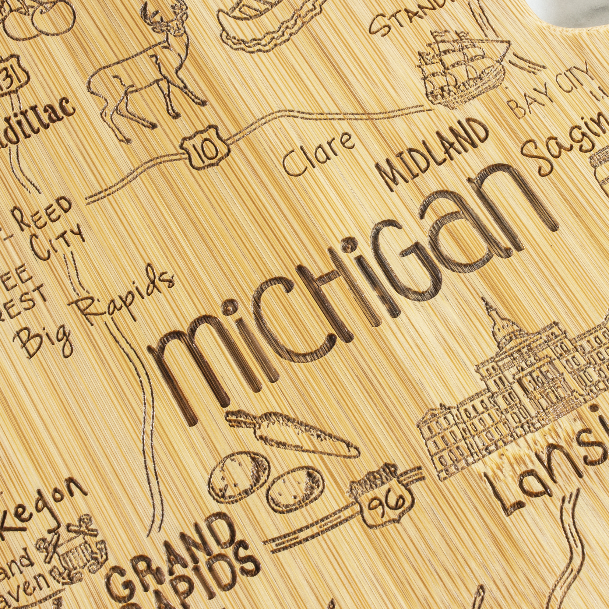 Destination Michigan Mitt Cutting & Serving Board 7