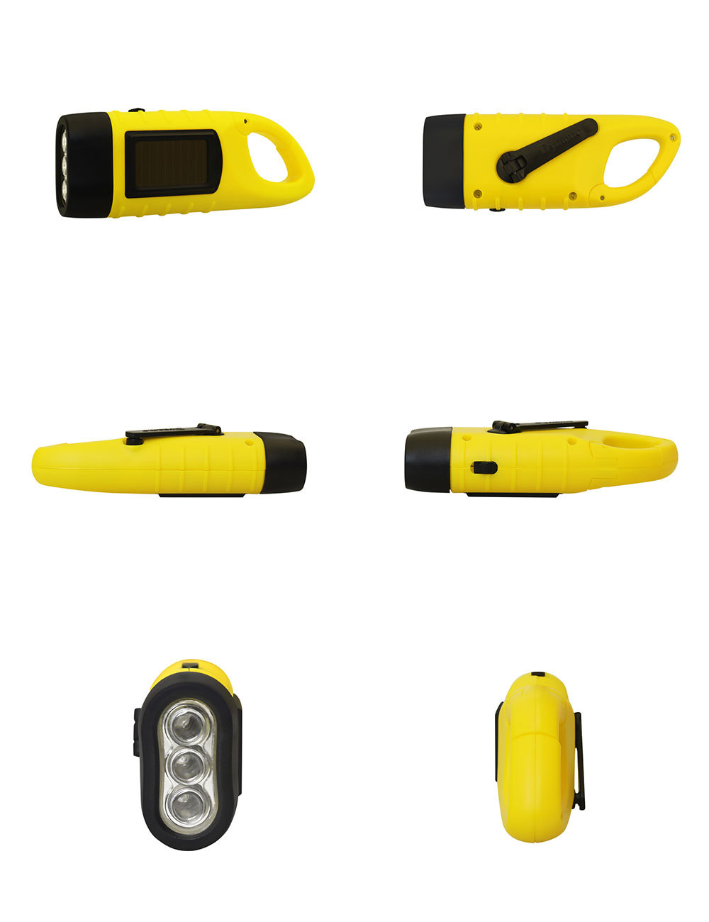 Hand Crank Solar Powered Flashlight 3