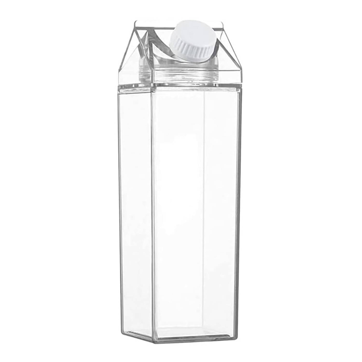 34oz Milk Carton Shape BPA-Free Plastic Water Bottle 1