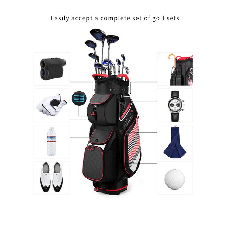 Golf Cart Bag 14 Way Organizer Divider Top with Handles 2