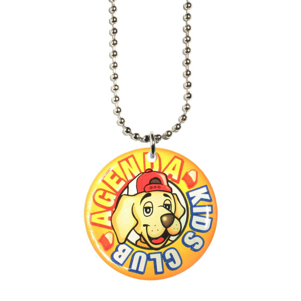 Ball Chain Necklace with Custom Pendant / Charm from 2.1 - 3 Sq. In.