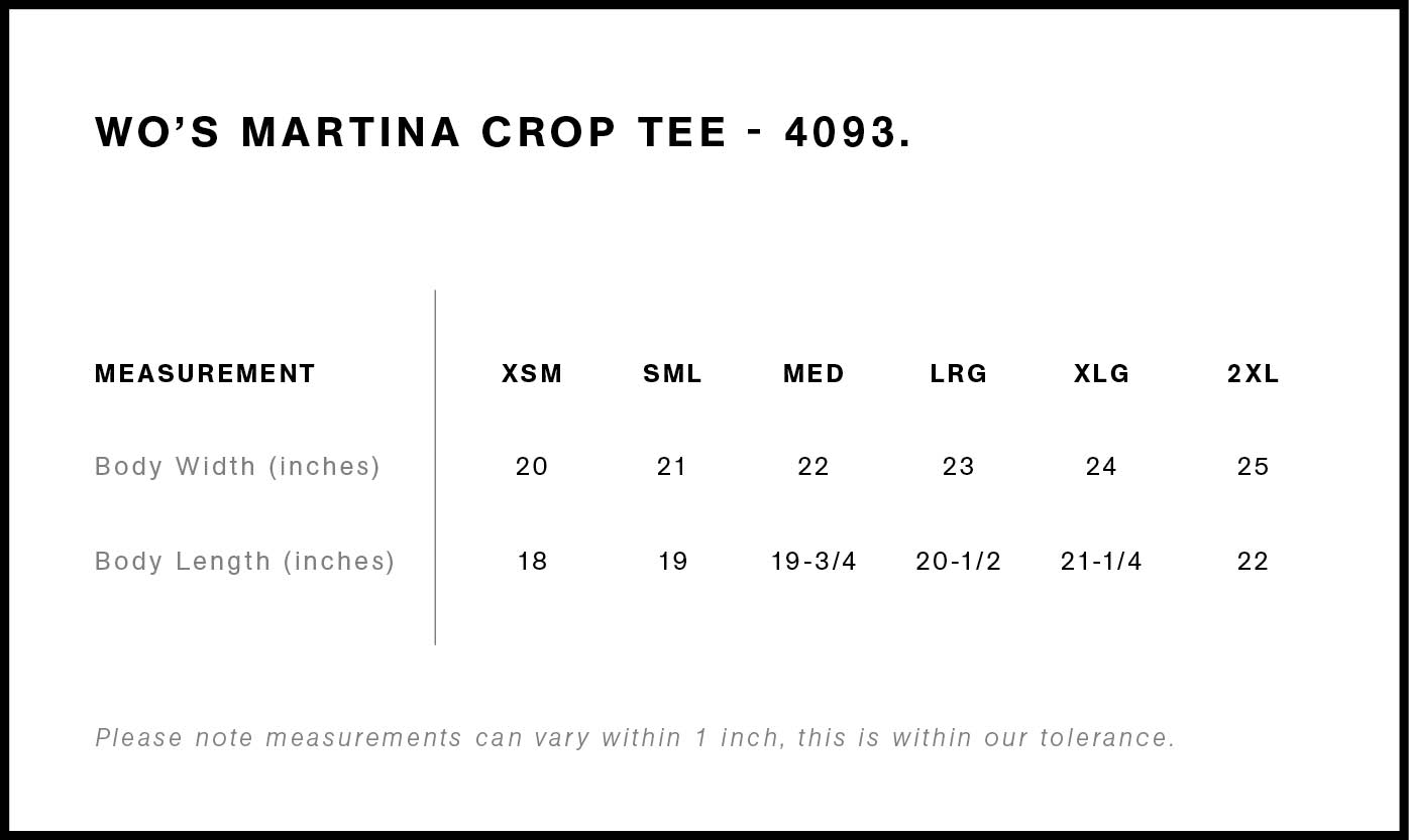 Wo's Martina Crop Tee | 4093 23