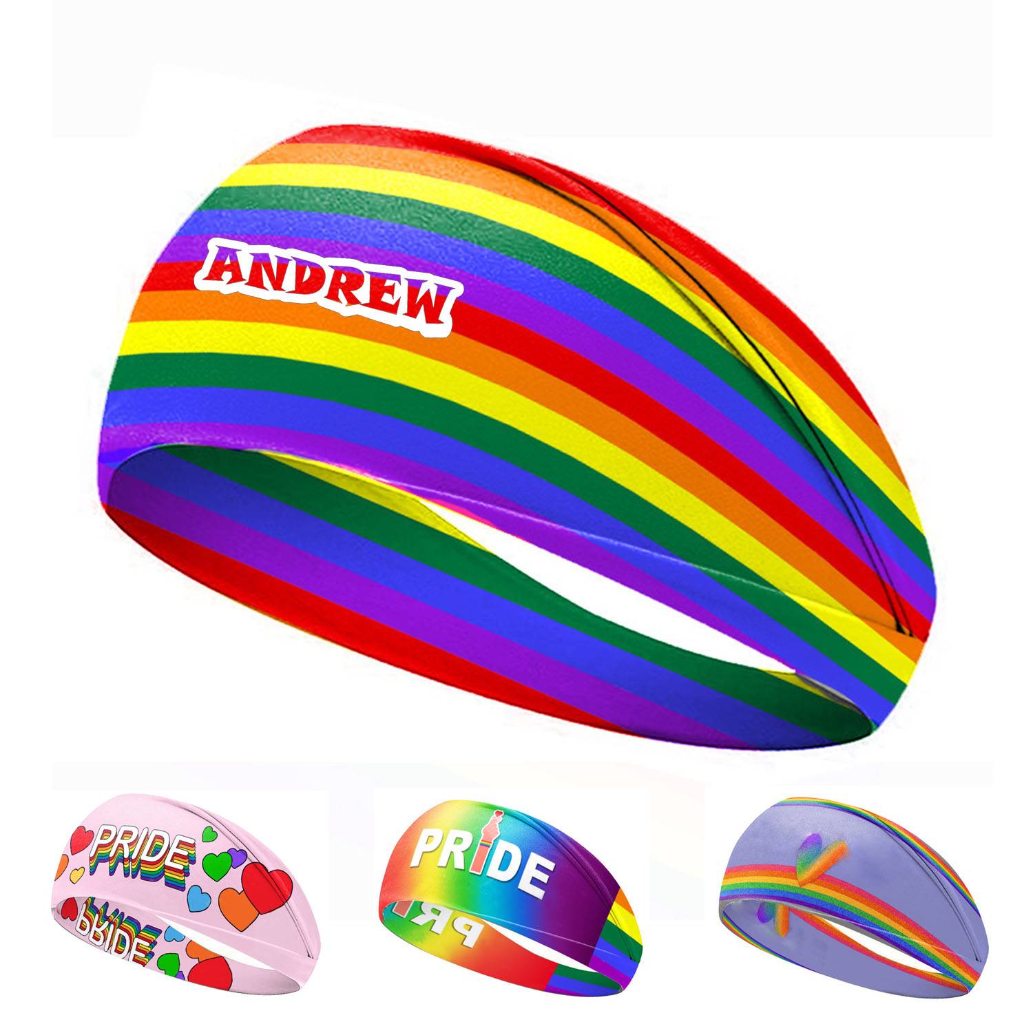 Rainbow Sweat Absorbing Sports Headband 4