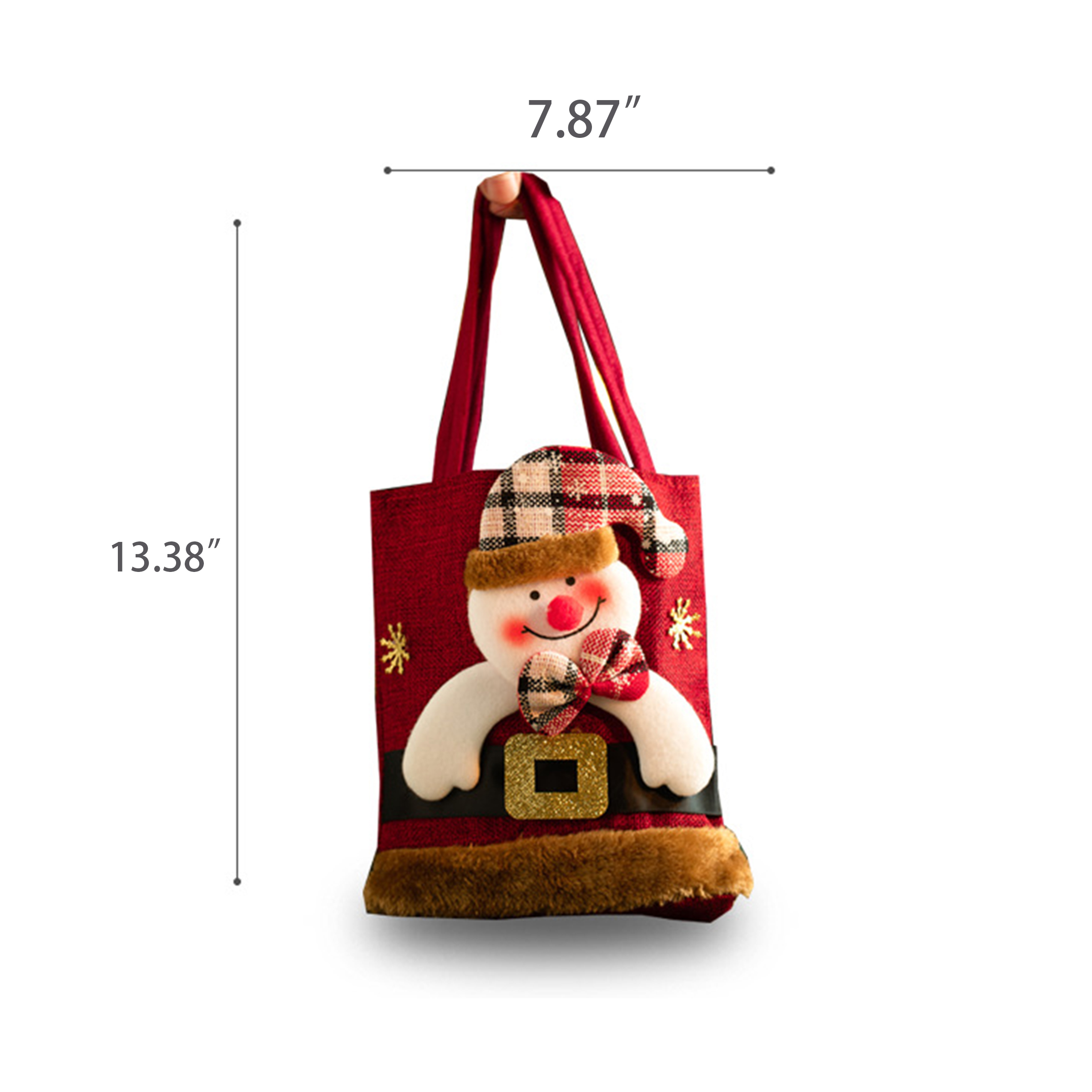 Jute Festive Santa Gift Bag With Handle 4