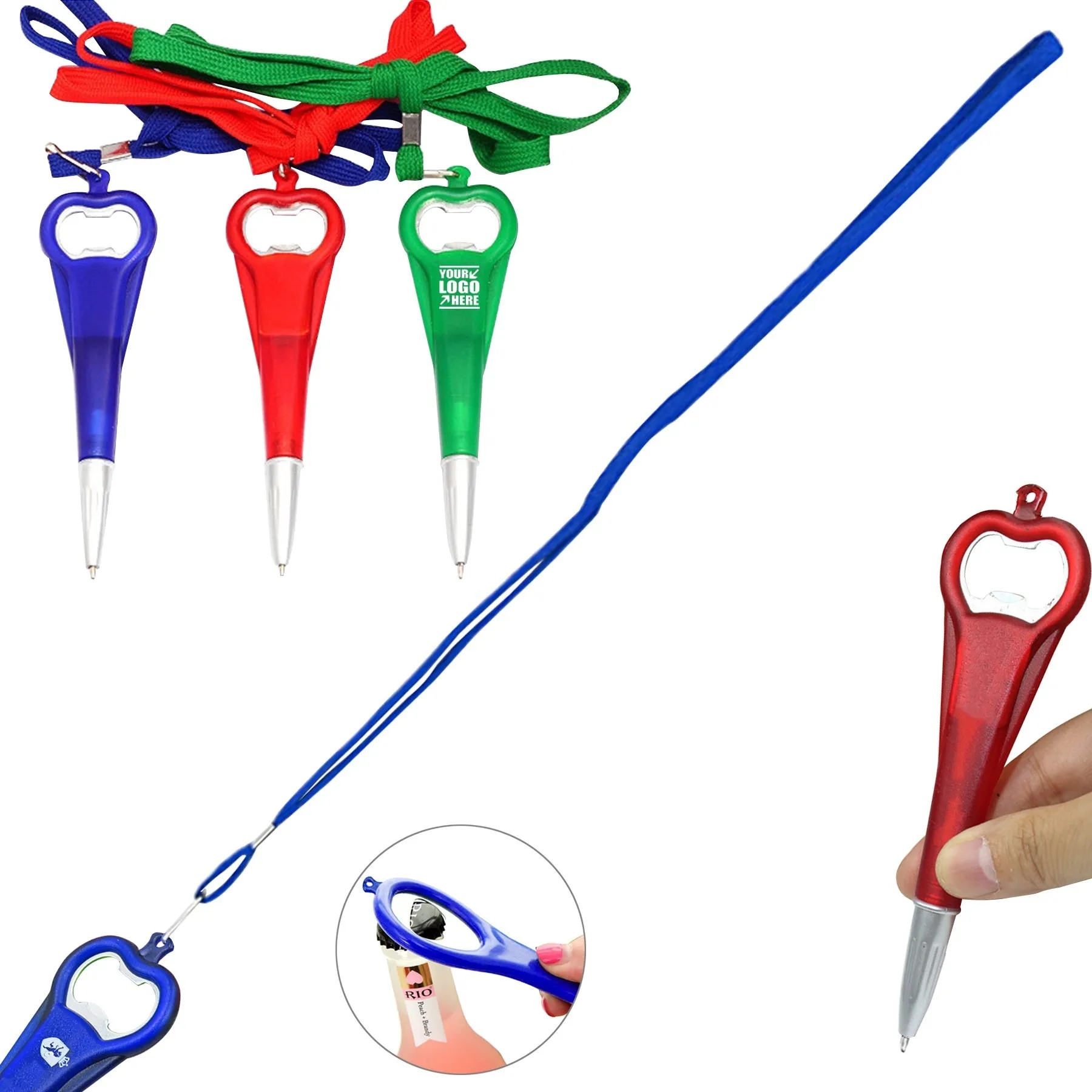 Bottle Opener Magnet Pen with Lanyard 6