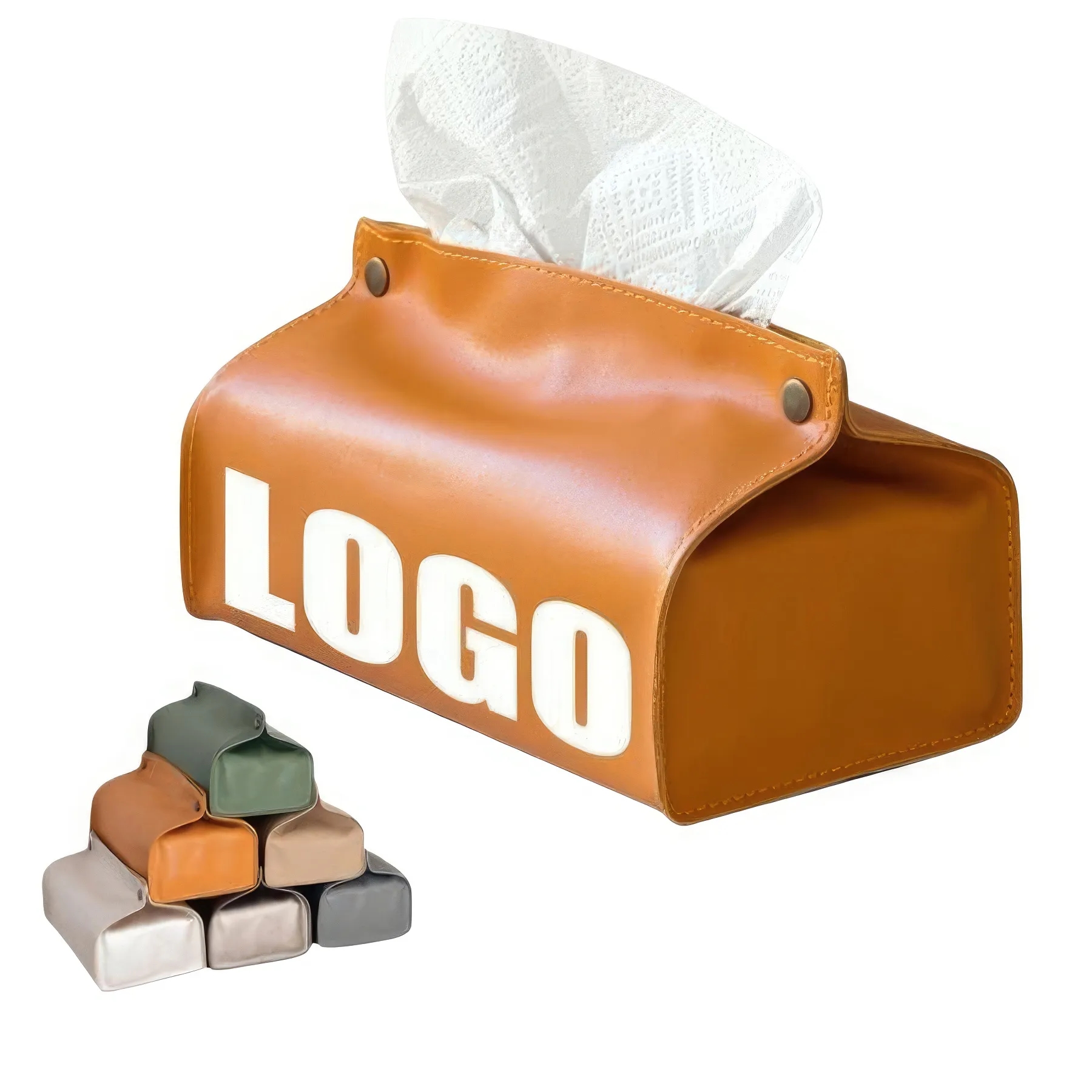 PU Leather Car Napkin Case & Restaurant Tissue Box 2
