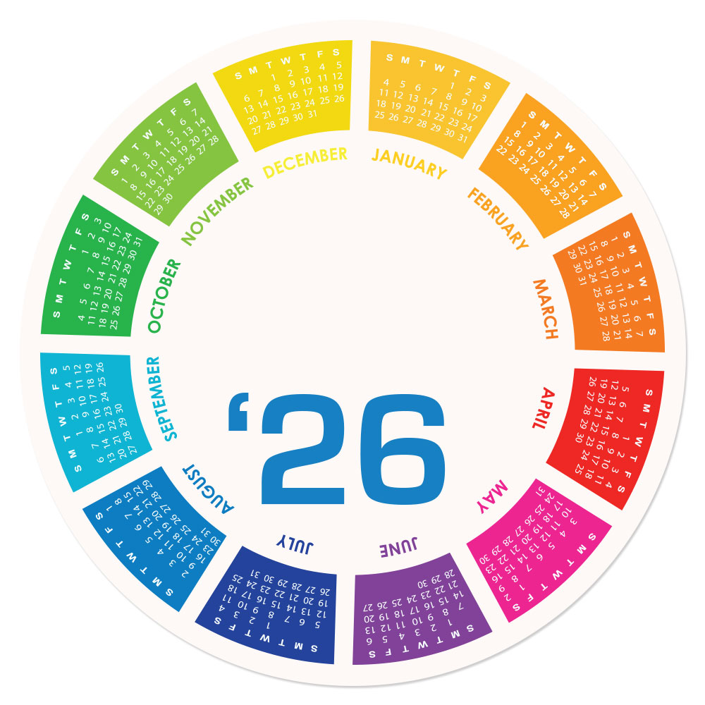 Month Block Calendar Mouse Pads