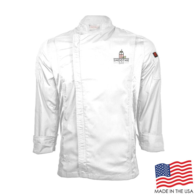Men's Long Sleeve Modern Chef Coat (FULL COLOR LOGO) 9