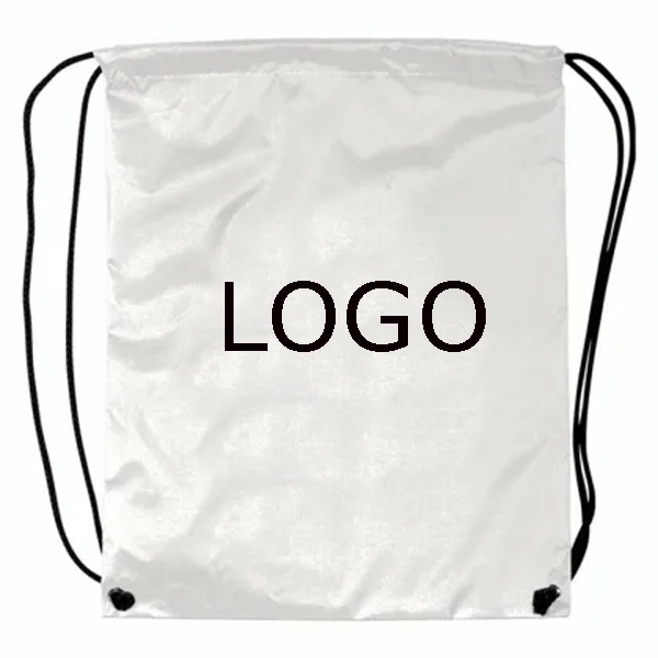 210d Polyester Promotional Drawstring Backpack 13.4" x 17.7" 3