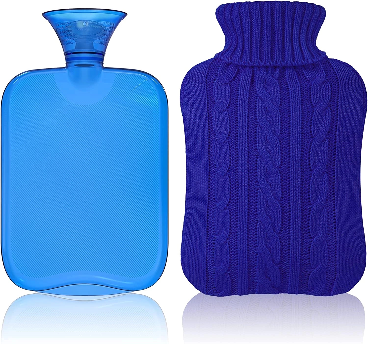 2000Ml 2 Liter Rubber Hot Water Bottle With Cover Knitted 1