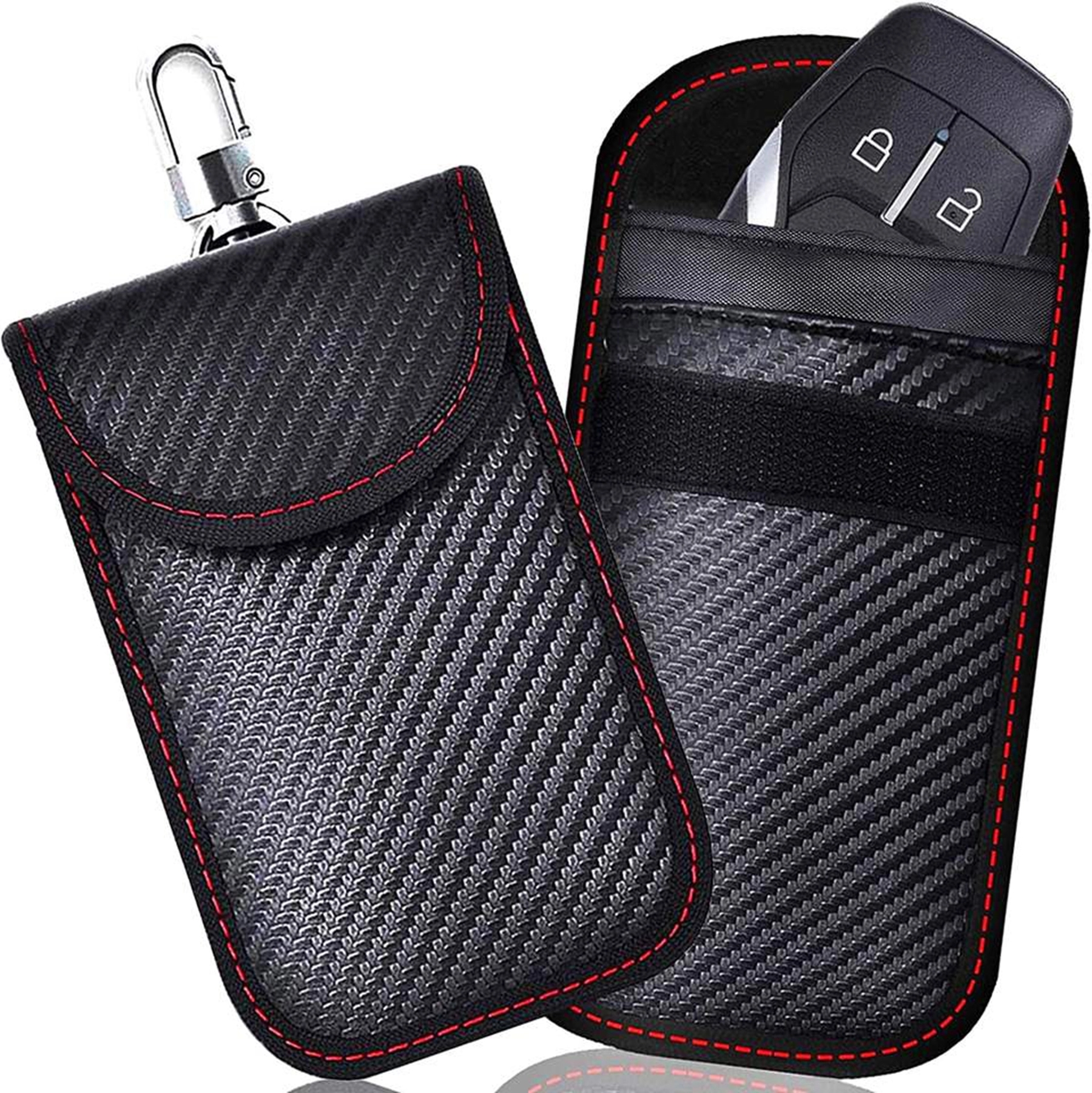 Leather RFID Blocking Car Key Pouch 3