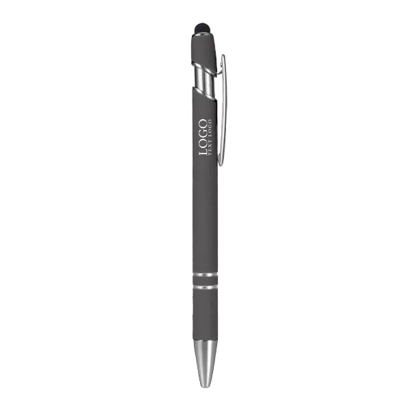 Custom Rubber Coated Stylus Ballpoint Pen 22