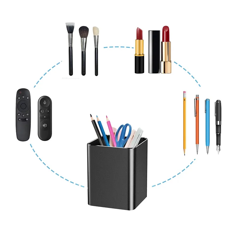 Square Pen Holder Desktop Pencil Cup 4
