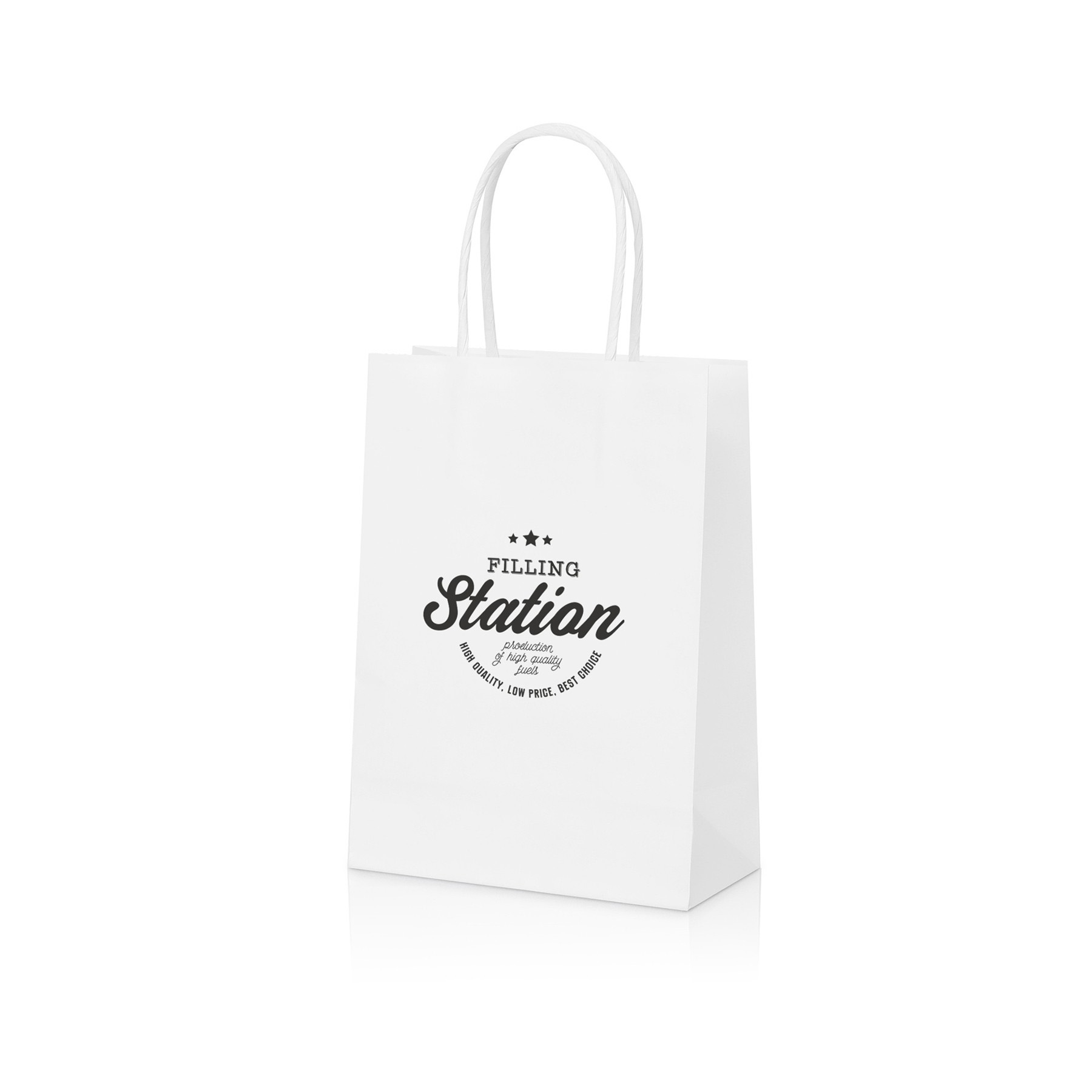 White Kraft Paper Shopper Tote Bag 8