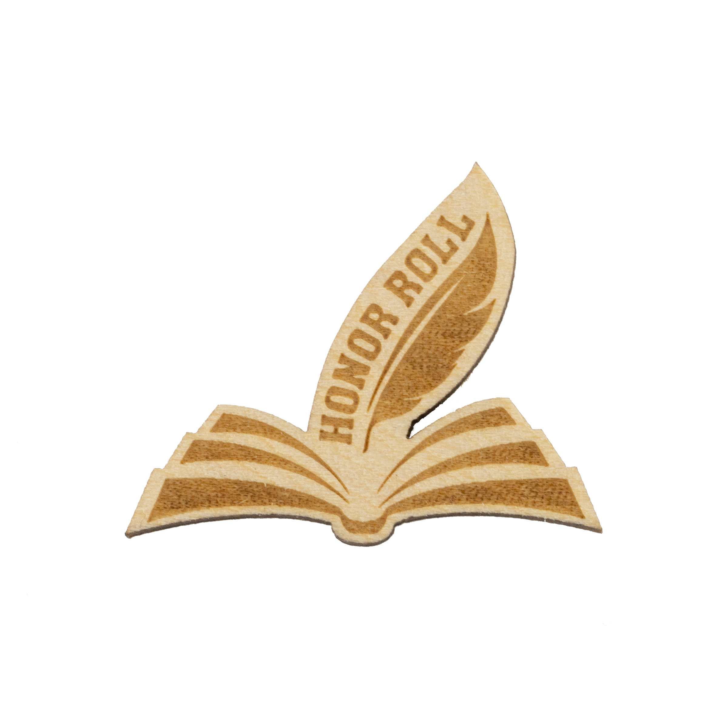 Wood Lapel Pins Engraved (1") 1