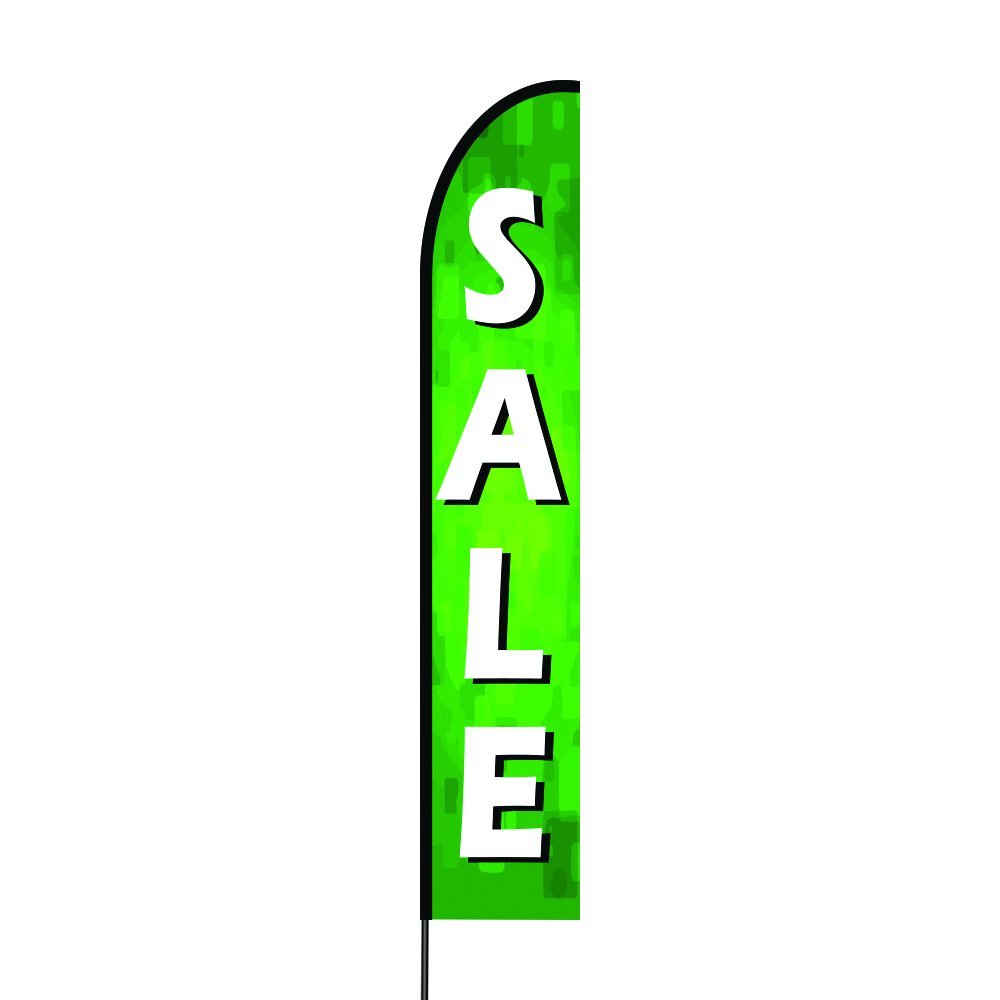 Sale (Green) Flag Kit 15' Feet Feather Flag Sign Outdoor Banner 2