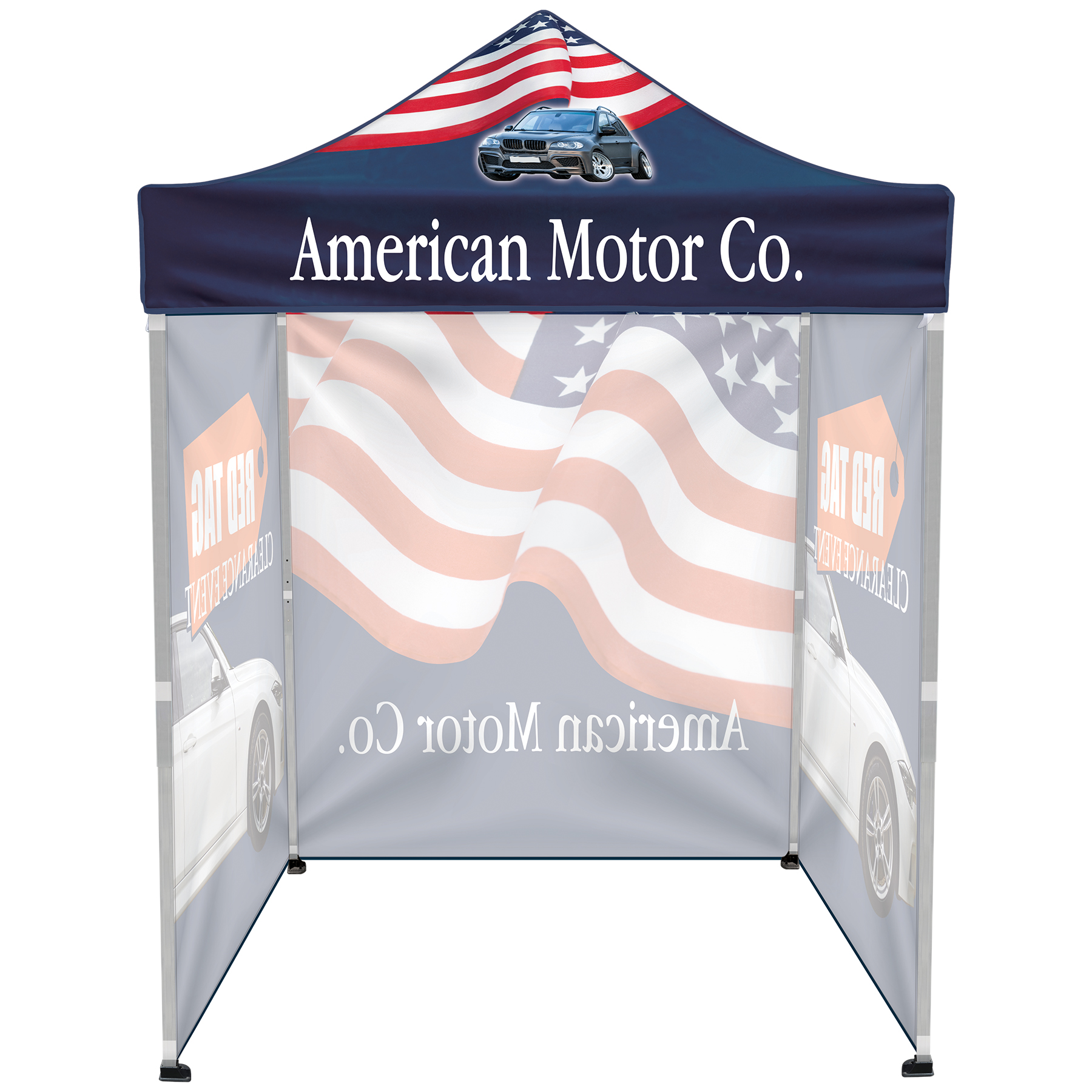 6.5' Square Canopy Tent with 3 Full Single Sided Walls 15