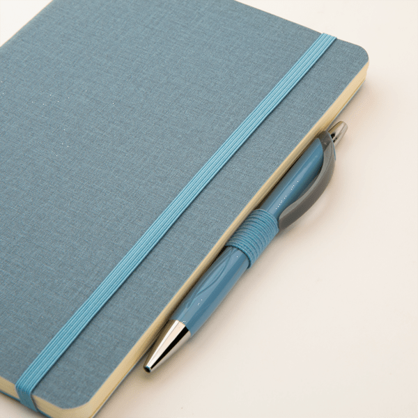 Crosshatch PU Notebook With Pen 24