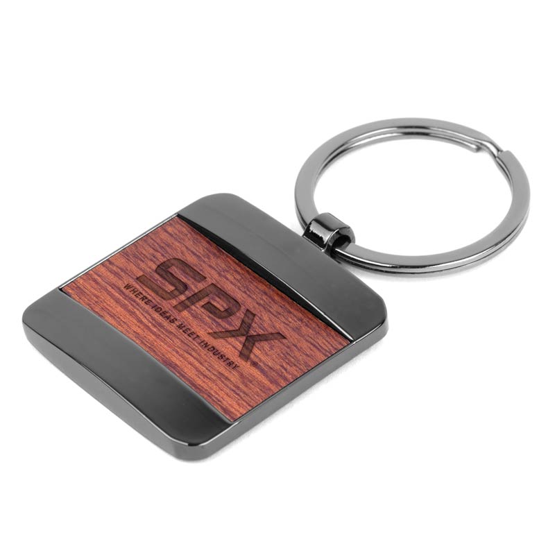 Bolton Square Wood Key Chain 1