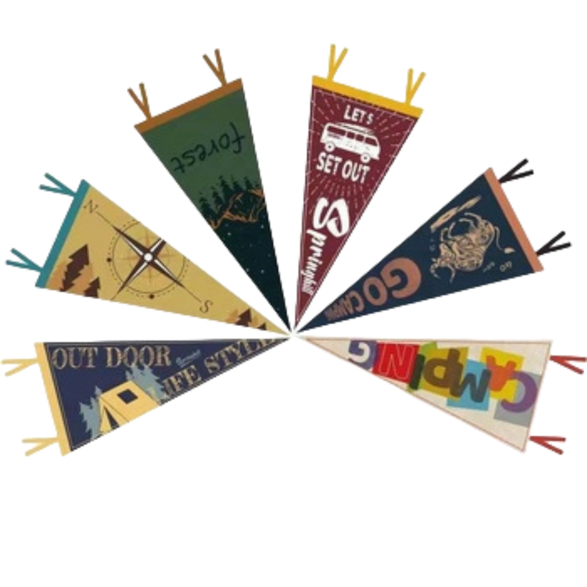 Heat Transfer Felt Pennant Flag 2
