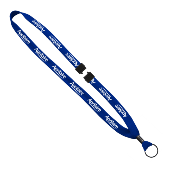 5/8" Polyester Shoelace Lanyard with Metal Crimp & Split-Ring 10