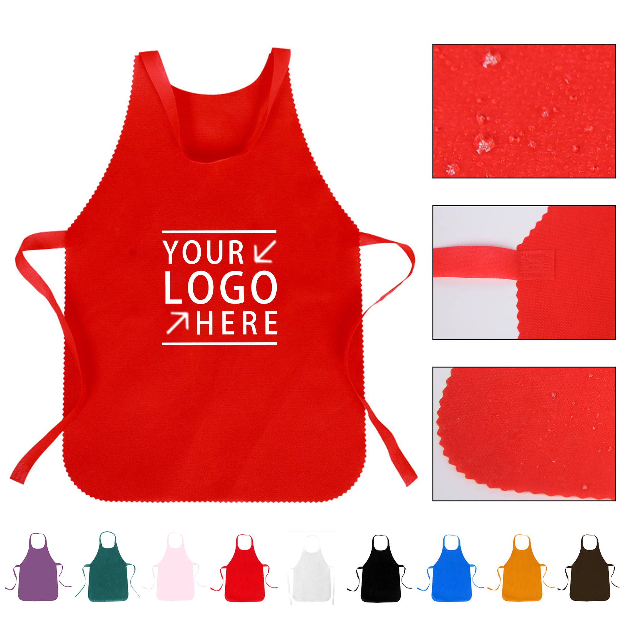 MOQ 100 Custom Disposable Non-woven Aprons 2