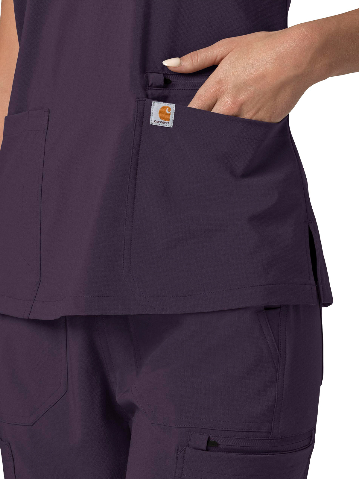 Carhartt Scrubs - Force Cross-Flex - Women's Three-Pocket Flex Panel V-Neck Top 52