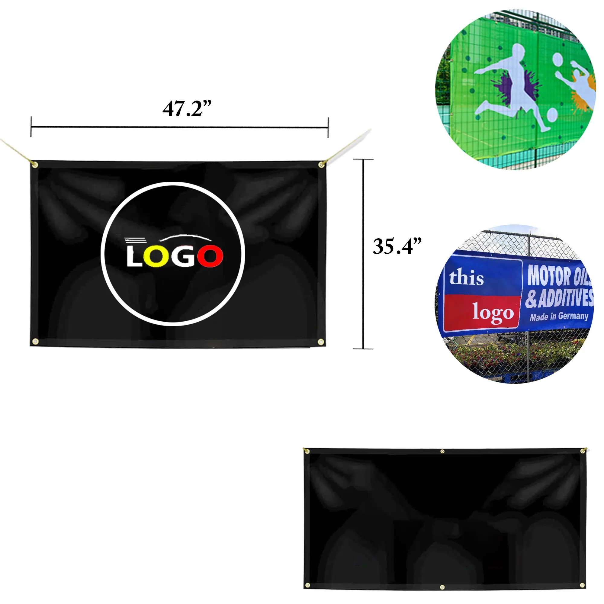 MOQ1 Custom size 360g  PVC Banner Waterproof Birthday Ad 3