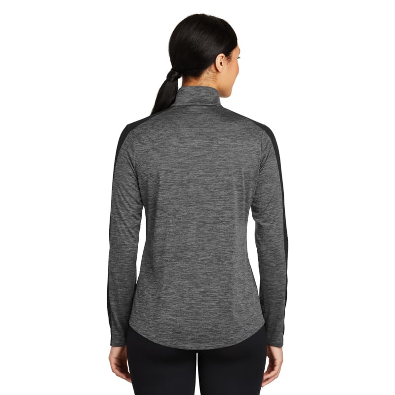 Sport-Tek Women's PosiCharge Electric Heather Colorblock 1/4-Zip Pullover. 16