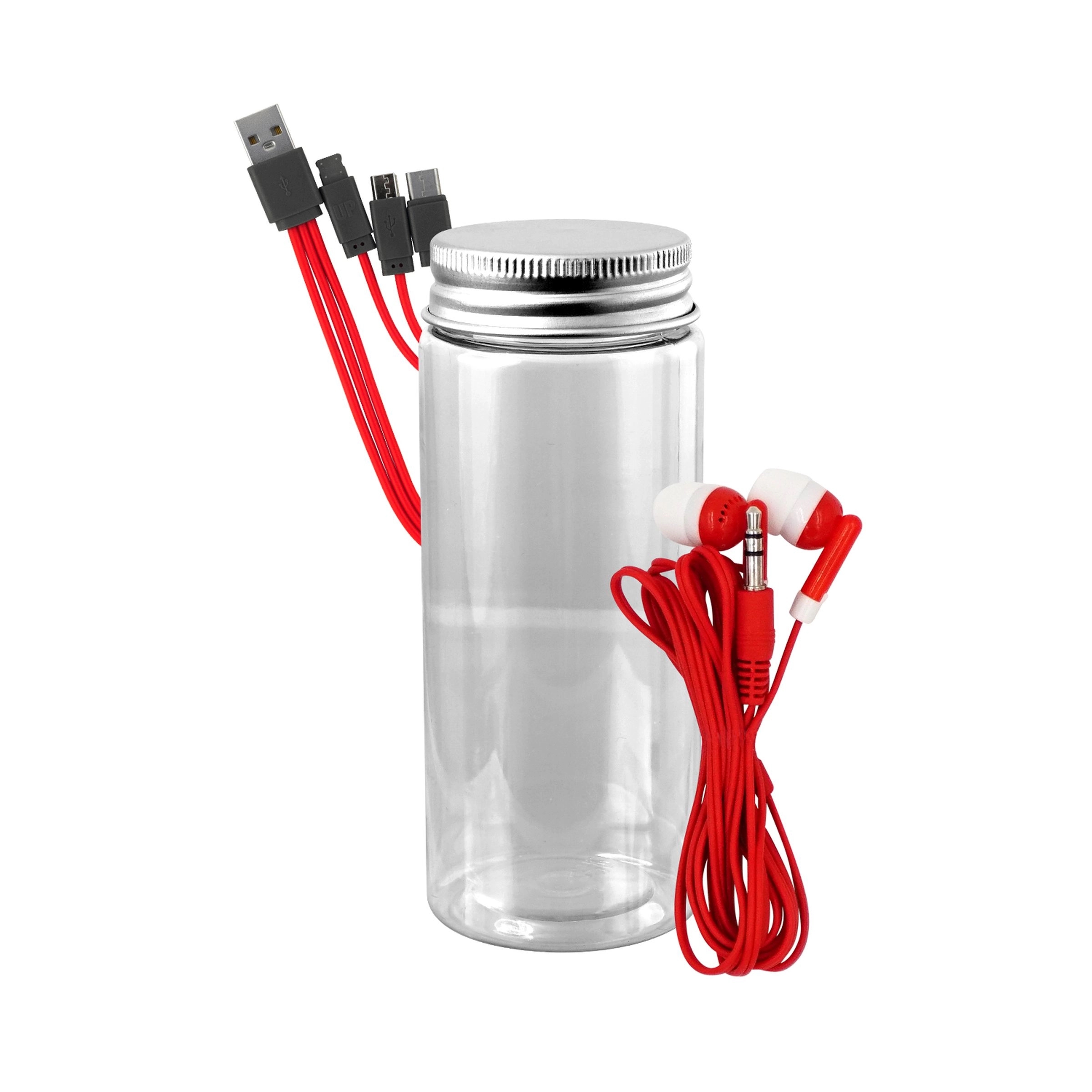 BOTTLED CABLE EAR BUD SET 6