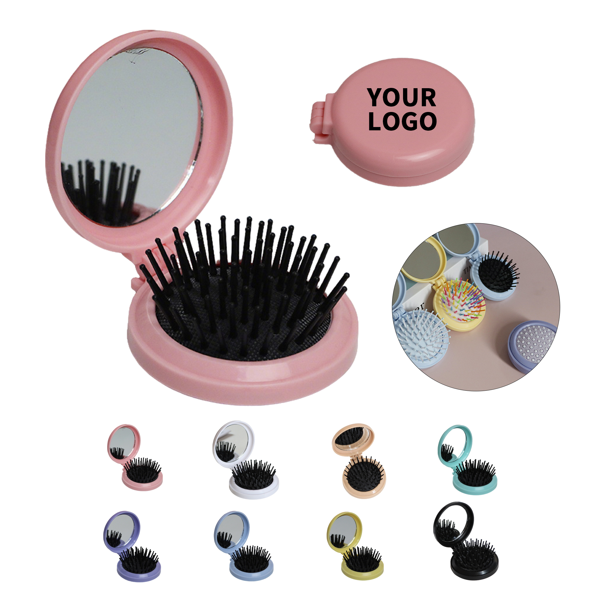 Folding Pocket Comb With Travel Mirror 2