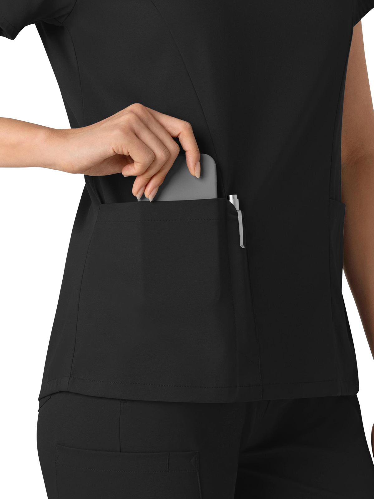 Boundless Women's 2-Pocket V-Neck Top