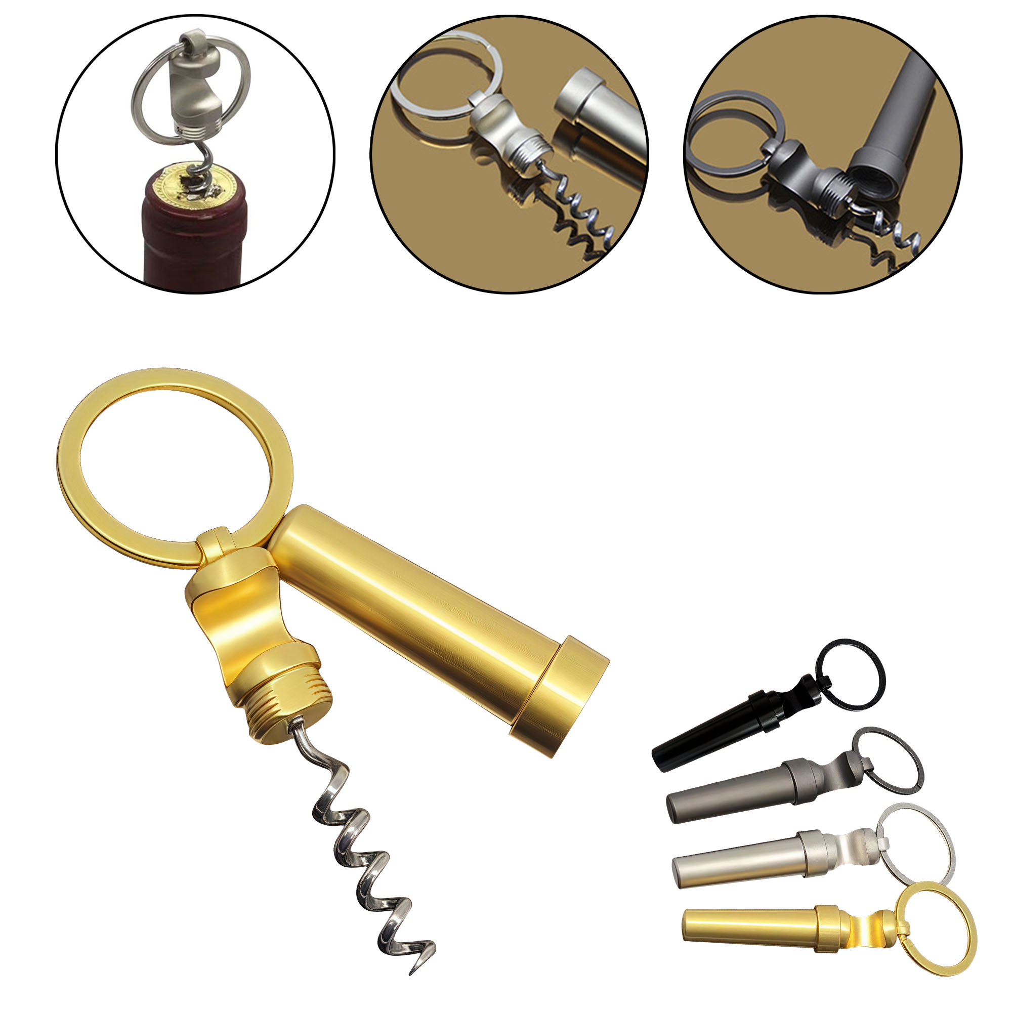 Multi-Functional Creative Beer Bottle Opener Keychain 4