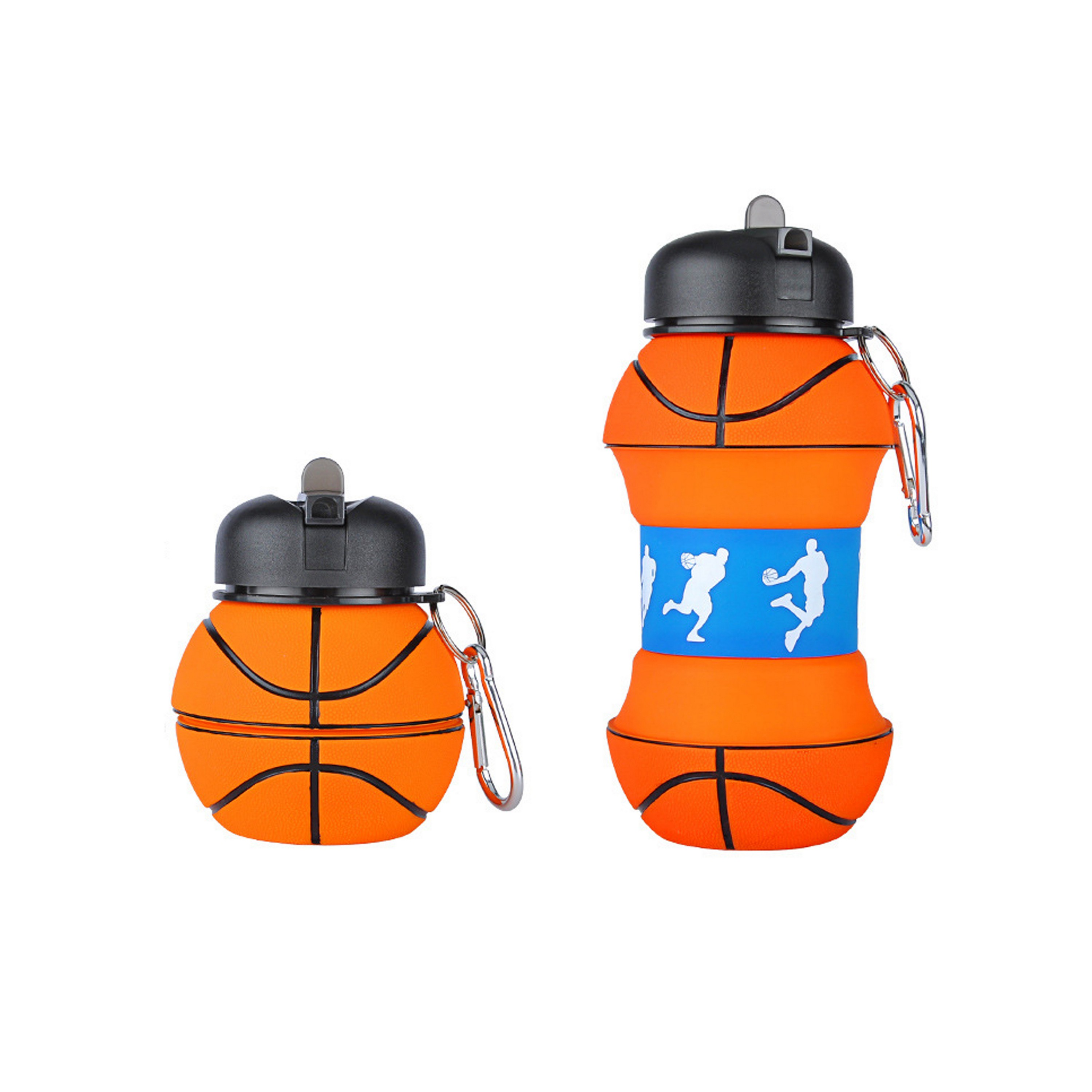 18.6oz Silicone Collapsible Water Bottle-Ocean 8