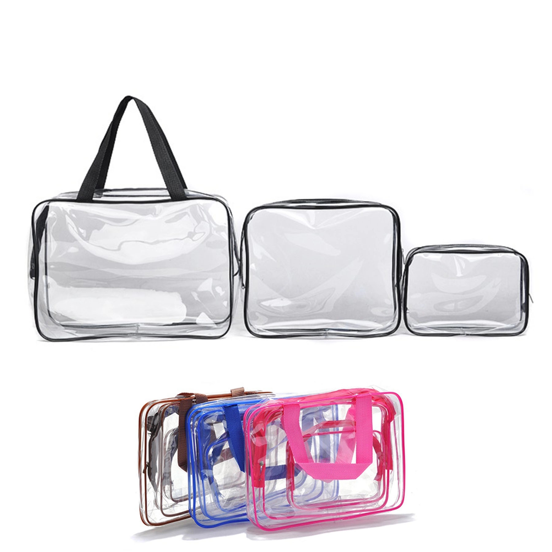 3 Pcs Transparent Cosmetic Bag 2