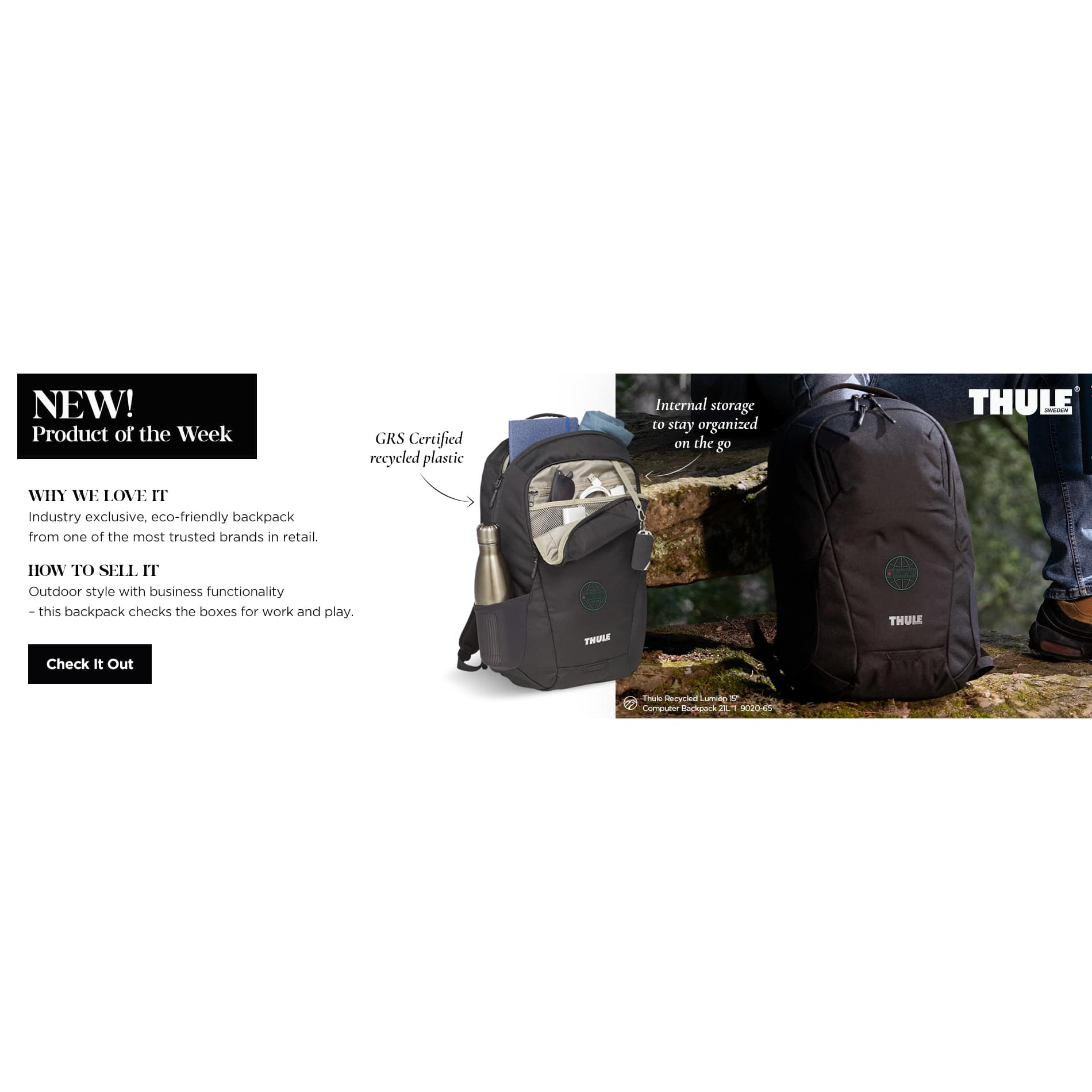 Thule Recycled Lumion 16" Computer Backpack 21L 18