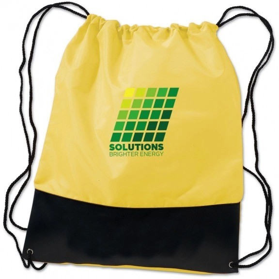 Two Tone Polyester Drawstring Backpack 1