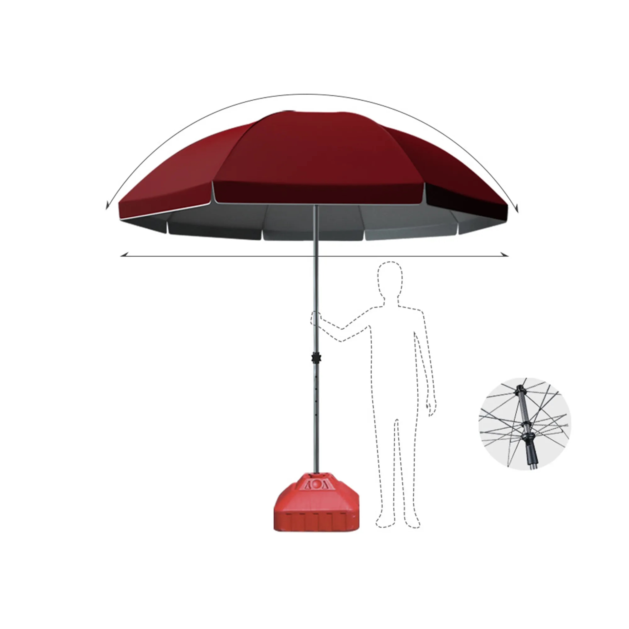 8 Panel Beach Umbrella 4