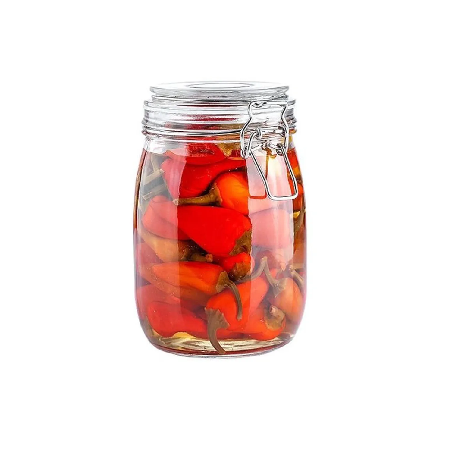 Airtight Glass Food Storage Jar with Clamp Lid 5