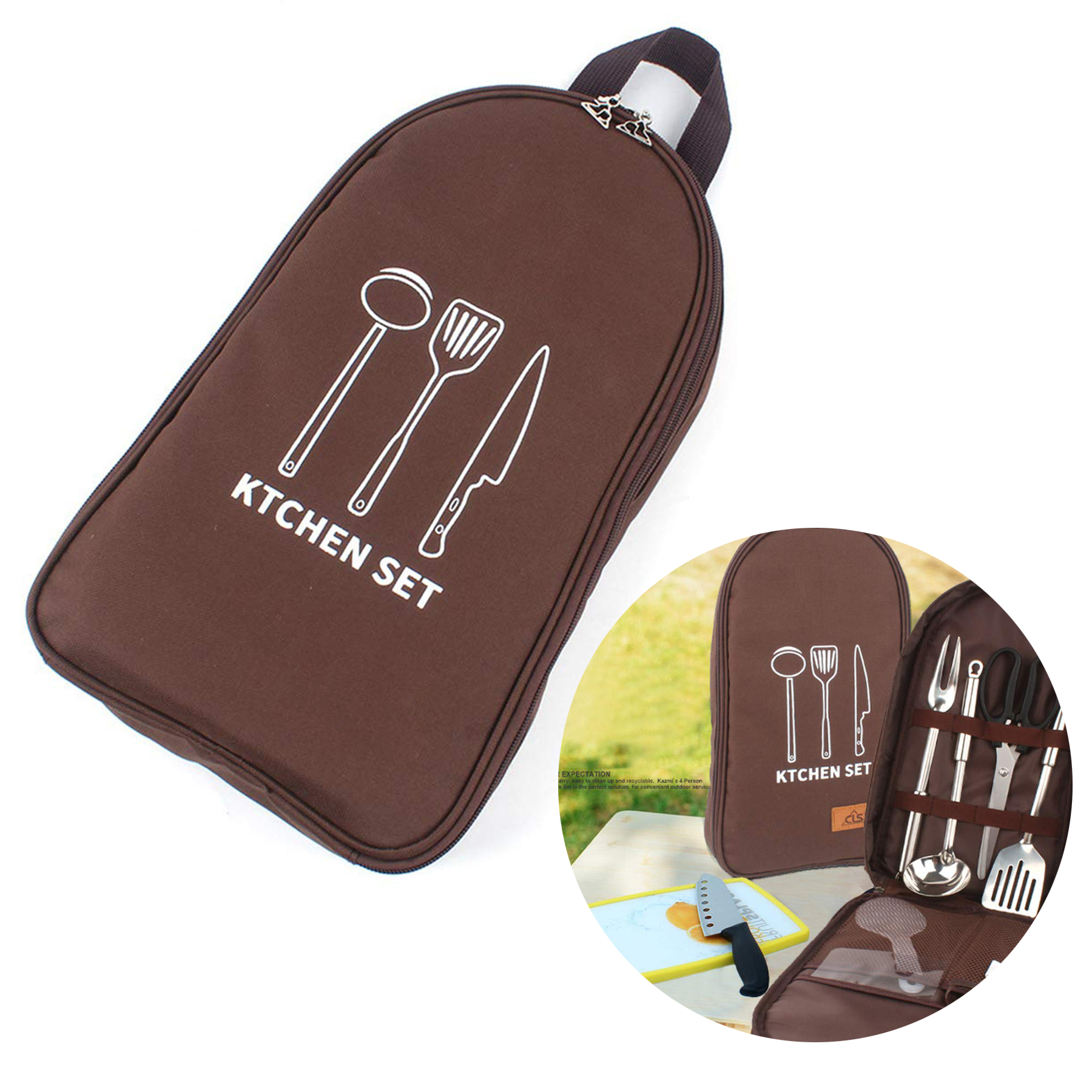 Camping Travel Cooking Utensils Organizer Travel Bag 2