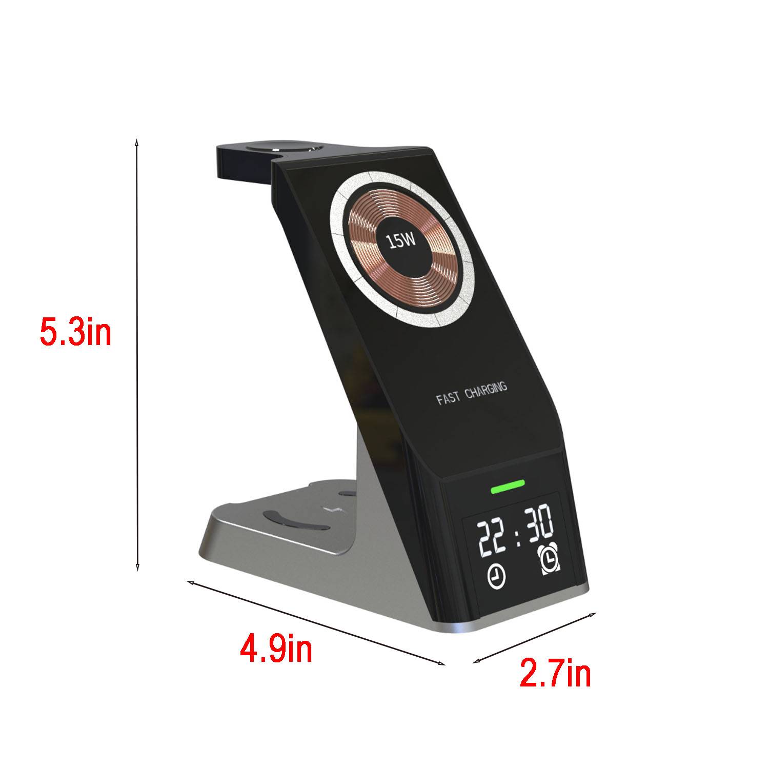 Magnetic Compact Wireless Charger w/ Clock 8