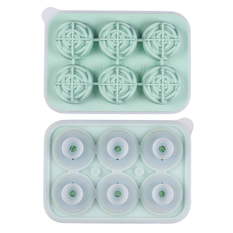 Food Grade Silicone 6-link Rose Ice Cubes 2