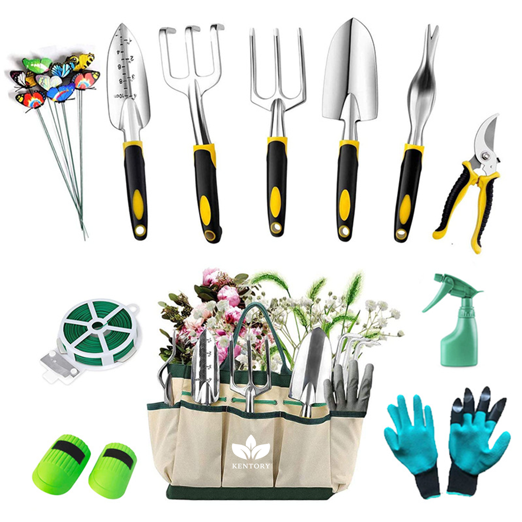 Garden Tool Set With Storage Tote 2