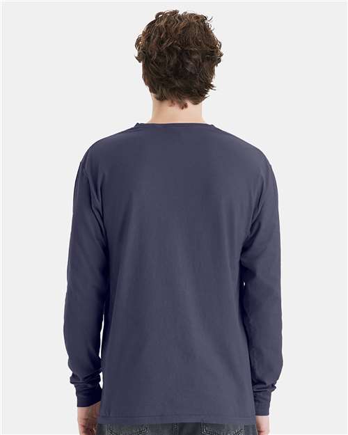 Unisex Garment-Dyed Long Sleeve T-Shirt With a Pocket - GDH250 62