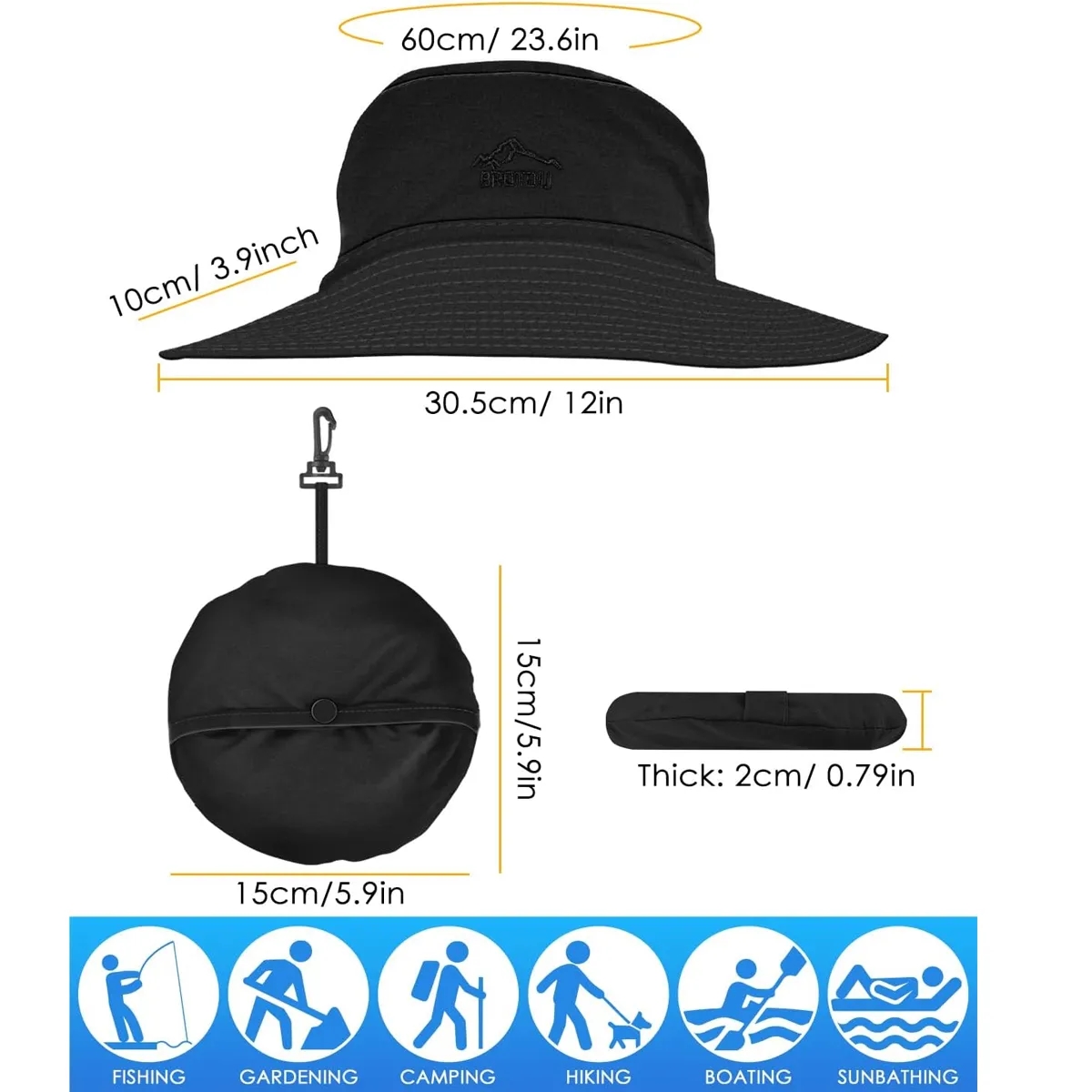 Foldable Quick Dry UV Protection Sun Hats 5