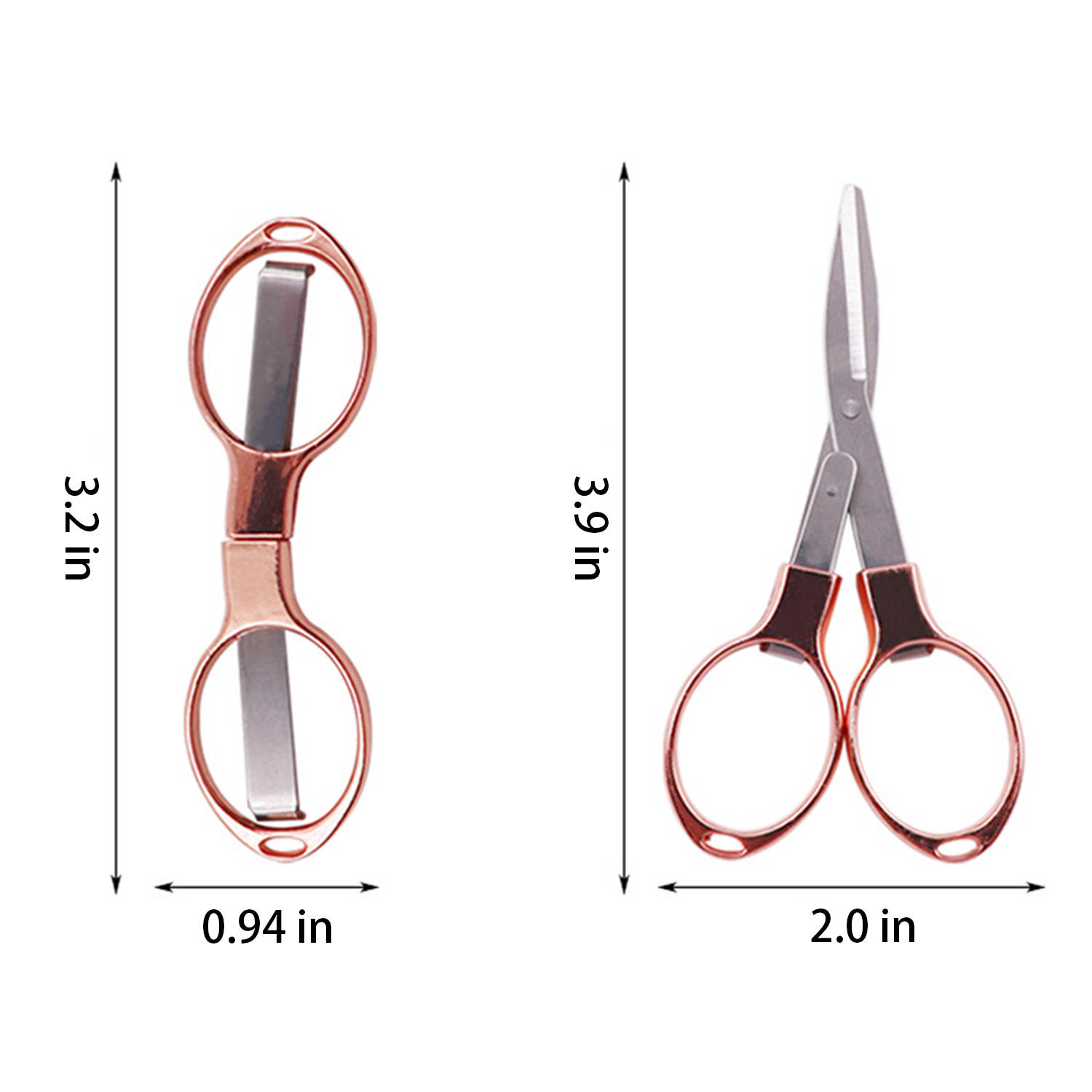 Alloy stretch folding plastic handle scissors 3